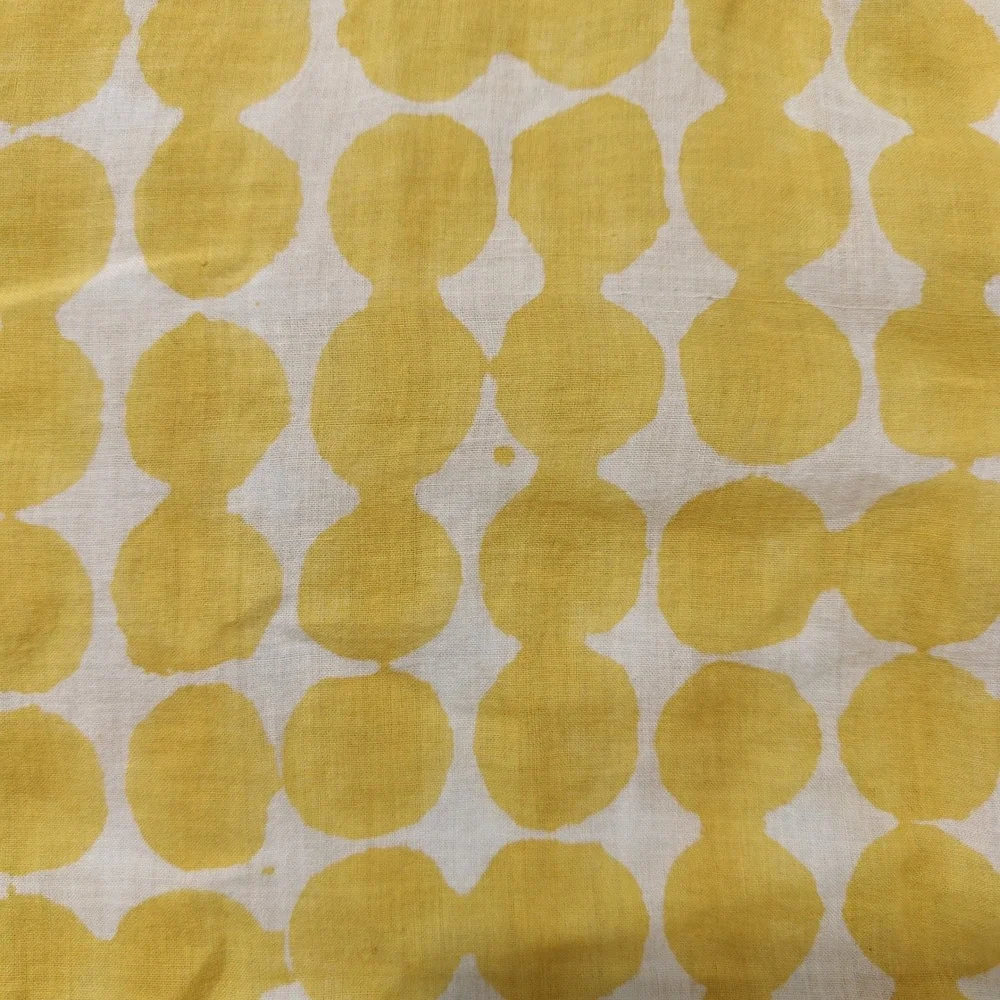 Auntie Oti Yellow White Polka Dot 100% Cotton Khadi Button Up Shirt Womens Large - Picture 11 of 12